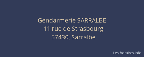 Gendarmerie SARRALBE
