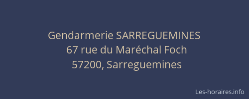 Gendarmerie SARREGUEMINES