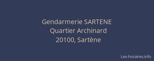 Gendarmerie SARTENE