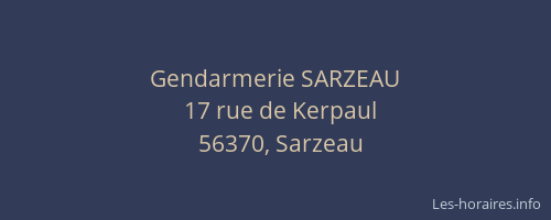 Gendarmerie SARZEAU