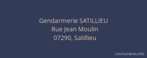 Gendarmerie SATILLIEU