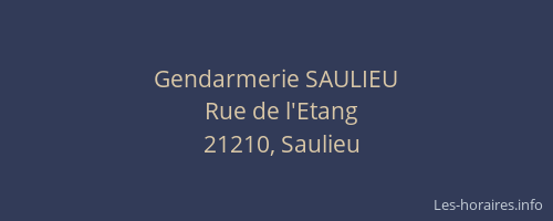 Gendarmerie SAULIEU