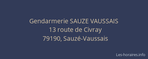Gendarmerie SAUZE VAUSSAIS