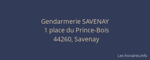 Gendarmerie SAVENAY