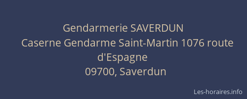 Gendarmerie SAVERDUN
