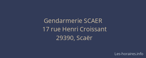 Gendarmerie SCAER