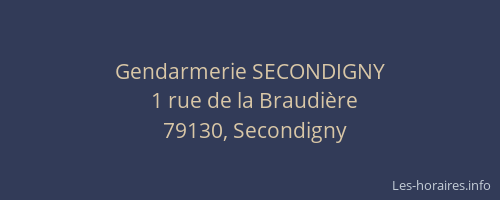 Gendarmerie SECONDIGNY