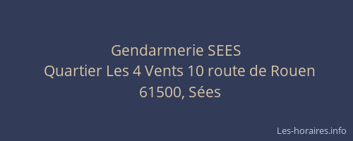 Gendarmerie SEES