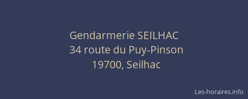 Gendarmerie SEILHAC