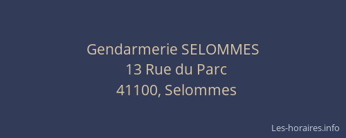 Gendarmerie SELOMMES
