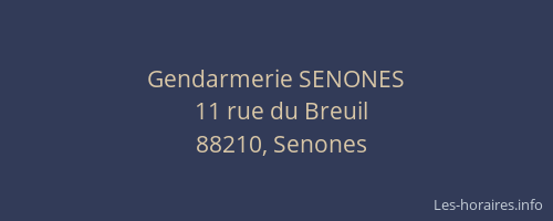 Gendarmerie SENONES