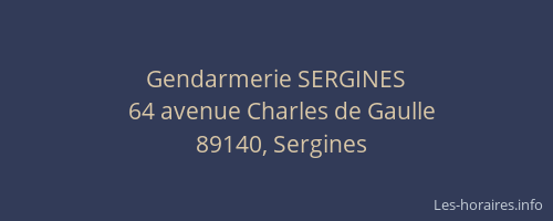 Gendarmerie SERGINES