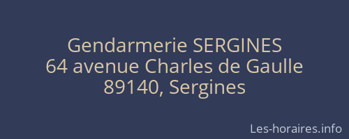 Gendarmerie SERGINES