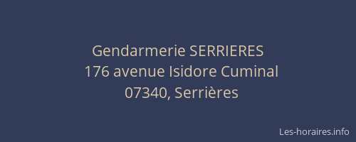Gendarmerie SERRIERES