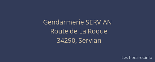 Gendarmerie SERVIAN