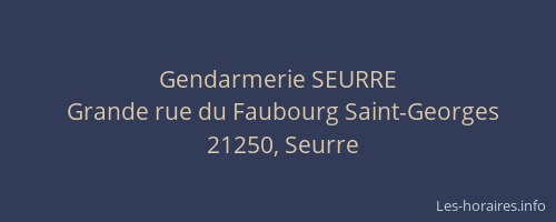 Gendarmerie SEURRE
