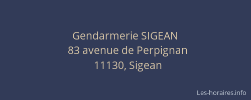 Gendarmerie SIGEAN