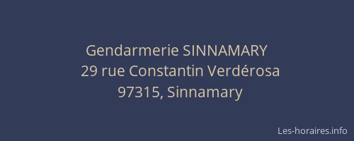 Gendarmerie SINNAMARY