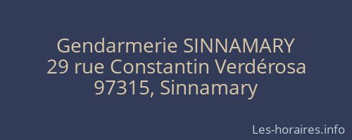 Gendarmerie SINNAMARY
