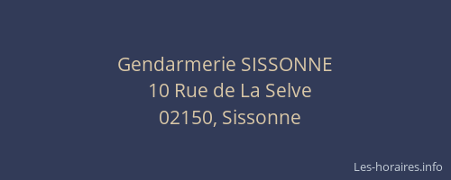 Gendarmerie SISSONNE