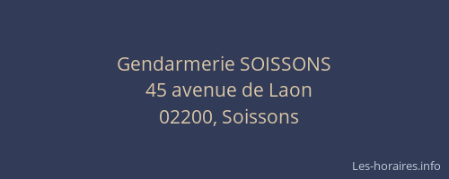 Gendarmerie SOISSONS