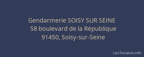 Gendarmerie SOISY SUR SEINE