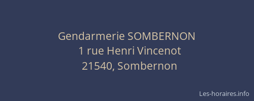 Gendarmerie SOMBERNON