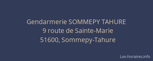 Gendarmerie SOMMEPY TAHURE