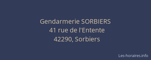Gendarmerie SORBIERS