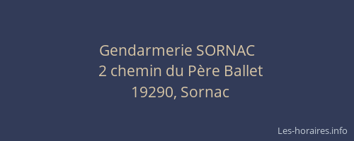 Gendarmerie SORNAC