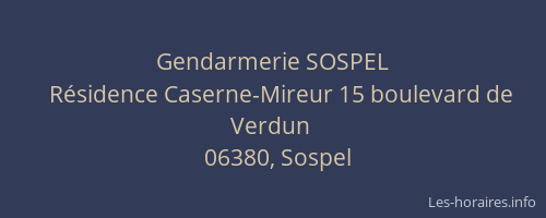 Gendarmerie SOSPEL