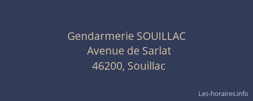 Gendarmerie SOUILLAC
