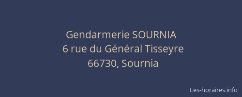 Gendarmerie SOURNIA