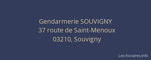 Gendarmerie SOUVIGNY