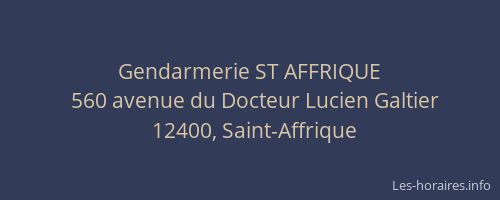 Gendarmerie ST AFFRIQUE