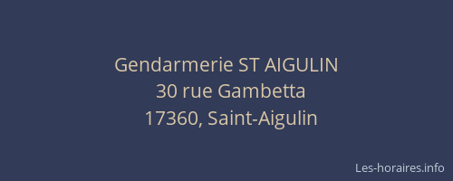 Gendarmerie ST AIGULIN