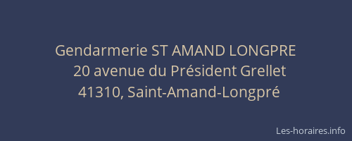 Gendarmerie ST AMAND LONGPRE