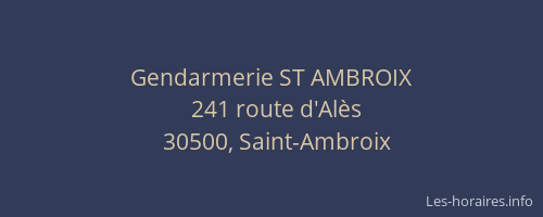 Gendarmerie ST AMBROIX