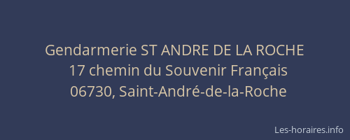 Gendarmerie ST ANDRE DE LA ROCHE
