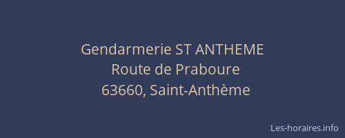 Gendarmerie ST ANTHEME