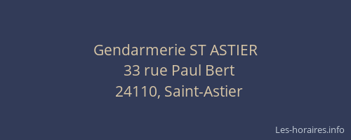 Gendarmerie ST ASTIER