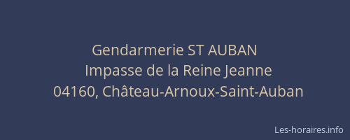 Gendarmerie ST AUBAN