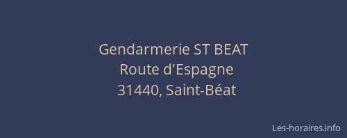 Gendarmerie ST BEAT