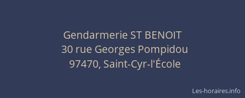 Gendarmerie ST BENOIT