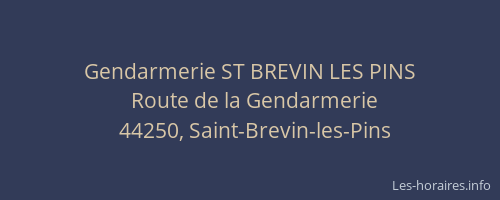 Gendarmerie ST BREVIN LES PINS