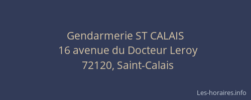 Gendarmerie ST CALAIS