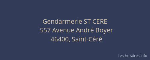 Gendarmerie ST CERE