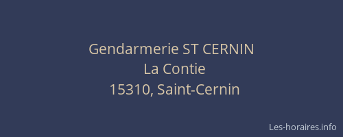 Gendarmerie ST CERNIN