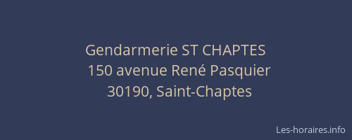 Gendarmerie ST CHAPTES