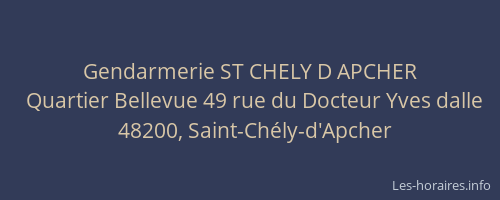 Gendarmerie ST CHELY D APCHER